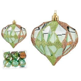 Set 6 Bolas Diamante Verde 8 cm Krist+ - Decoración en Plástico (12 Unidades) Precio: 50.94999998. SKU: B12VYNQLS2