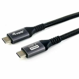 Equip Cable USB-C USB4 Gen2 Macho Macho 40Gbps 4K/60Hz 100W Con Chip E-Mark Color Negro 2.0m Malla algodon trenzado Carcasa Conector Aluminio Precio: 20.50000029. SKU: B1HD3XGPB7