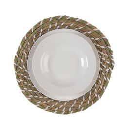 Salvamantel Versa Blanco Verde Textil Jacinto de agua 38 cm Salvamantel Versa Blanco Verde Textil Jacinto de agua 38 cm