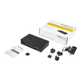 StarTech.com SV431Dpu3A2 Switch KVM DisplayPort 4 Puertos con Hub USB 3.0 y Resolución 4K 3840x2160