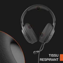 Nova Gaming Auriculares Borealis con cable para juegos - Micrófono desmontable, LED RGB - Negro - NOV3700527305837