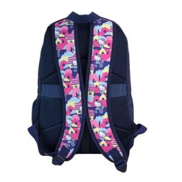 Hello Kitty Mochila Americana Adaptable a Carro con Espaldera Acolchada y Pom-Pom, 30x24x8 cm