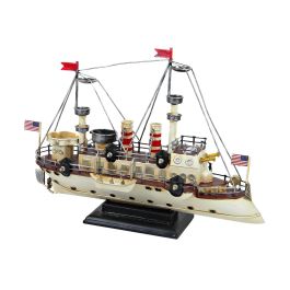 DKD Home Decor Barco Decorativo Vintage de Metal Blanco y Negro, Figura para Decoración del Hogar 13x22x32 cm Precio: 15.18792. SKU: S3034947