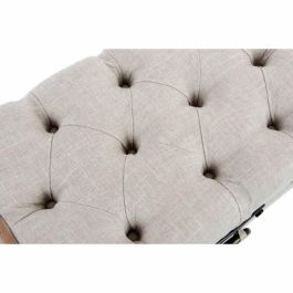 DKD Home Decor Descalzadora Loft de Lino y MDF Beige y Negro 42x43x82 cm