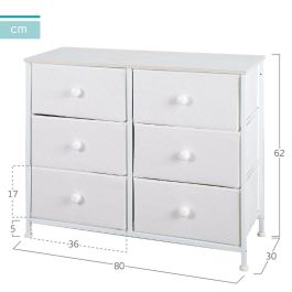 Cómoda Max Home Blanco 80 x 62 x 30 cm Cómoda Max Home Blanco 80 x 62 x 30 cm