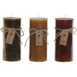 DKD Home Decor Vela de Cera Básicos, Colores Mostaza, Verde y Burdeos Surtidos, 450gr, 80h Duración, 6.5x15cm, Pack 12 Unidades Precio: 51.49999943. SKU: B13BWLSQ44