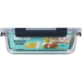 Fiambrera rectangular con tapa Quttin 23.3 x 17.8 cm, 1.5 litros (6 Unidades)
