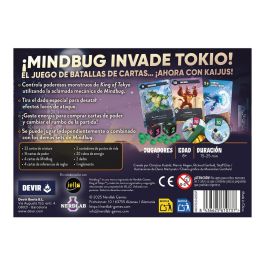 Nerdlab Mindbug King of Tokyo - Juego de Cartas Estratégico de 2 Jugadores - Edición Especial con Dado y Cartas de Poder - A Partir de 8 Años