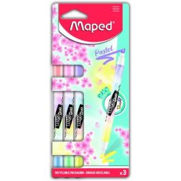 Marcador Fluor Maped Fluo Duo Pastel Blister De 3 (Set de 12) Precio: 31.78999967. SKU: B17RFPY4DC