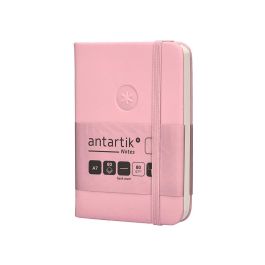 Cuaderno Con Gomilla Antartik Notes Tapa Dura A7 Hojas Lisas Rosa Pastel 80 Hojas 80 gr Fsc