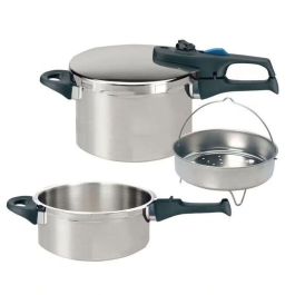 Fackelmann FOR4006925992853 Olla a presión de vapor Elo Praktika Plus XL, Acero inoxidable 18/10, 22 cm, 3-6 litros