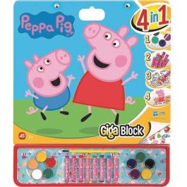 Libro de pegatinas para pintar giga block peppa pig 4 en 1 Libro de pegatinas para pintar giga block peppa pig 4 en 1