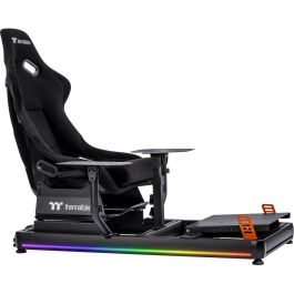 Thermaltake GSC-F50-CPASBB-01 Cabina de Vuelo GF500 Flight Simulator Aluminio Negro, 120 kg de Capacidad Máxima