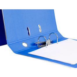 Liderpapel Archivador de Palanca Folio Documenta Forrado PVC Rado con Compresor Metálico y Ollao Lomo 52 mm Azul