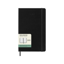 Agenda 2025 Tapa Dura 12 Meses Semanal Horizontal L (13 X 21 Cm) Negra Moleskine DHB12WH3Y25