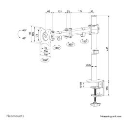 Soporte de Mesa para Pantalla Neomounts NM-D135BLACK