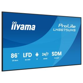 iiyama LH8675UHS-B2AG Pantalla Profesional Digital Signage 85.6" 4K UHD IPS 16:9 Wifi 3xHDMI DP USB 24/7