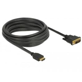 DeLOCK 85656 Cable HDMI a DVI 24+1 bidireccional, Macho/Macho, 5 m, chapado en oro, 2560x1600p, 7.92 Gbit/s, Negro
