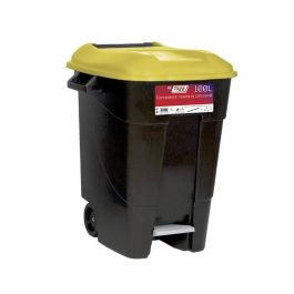 Tayg Contenedor de Residuos con Pedal 100L Plástico Resistente, Apertura Mecánica, para Reciclaje Industrial/Profesional Amarillo Precio: 57.49999981. SKU: B17499AS5S