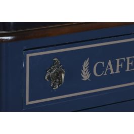 DKD Home Decor Paris 2023 Vitrina Atlantico Azul Marino Marron 44 x 199 x 141.5 cm Paulownia Cristal