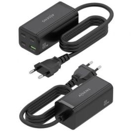 Aisens ASCH-100W4P054-BK Cargador Sobremesa GaN 100W con 3xUSB-C y 1xUSB-A, Carga Rápida PD QC para Portátiles y Móviles, Negro Aisens ASCH-100W4P054-BK Cargador Sobremesa GaN 100W con 3xUSB-C y 1xUSB-A, Carga Rápida PD QC para Portátiles y Móviles, Negro