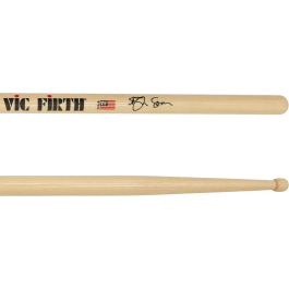 Vic Firth Baquetas VF Signature Series Ash Soan Hickory Medium Grip DoubleGlaze Laca