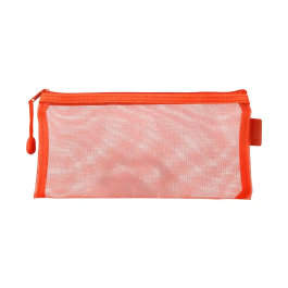 Liderpapel Bolsa Zipper Bag Poliester Transpirable Multiusos Ticket 230x115 mm Naranja