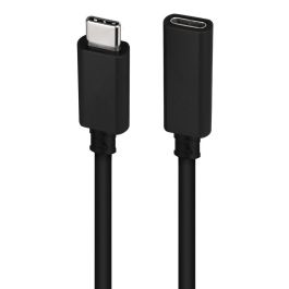 Nanocable Cable Prolongador USB-C 3.2 Gen2x2 20Gbps 100W 1m Negro