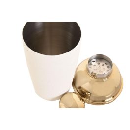 DKD Home Decor Coctelera Loft Blanco Dorado Acero Inoxidable 9.5 x 22 x 9.5 cm