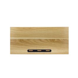 Phoenix Technologies Soporte Elevador de Mesa para Monitor y Portátil, Altura Ajustable, Madera, Soporta 30 kg, Blanco/Negro/Natural