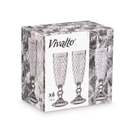 Copa Cava Diamante Gris 170 ml Vivalto - Vidrio, 7x20x7 cm (24 Unidades) Copa Cava Diamante Gris 170 ml Vivalto - Vidrio, 7x20x7 cm (24 Unidades)