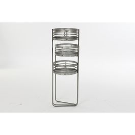 DKD Home Decor Macetero Loft de Hierro Gris, 35cm Largo x 47cm Ancho x 72cm Alto, 1.8 kg