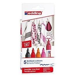 Pack 5 Marcadores Textiles. Colores Cálidos. Edding 4500-5-S-999 Precio: 14.49999991. SKU: B18GTFJGPS