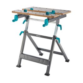 Wolfcraft Mesa de trabajo y sujeción Master 650 Ergo 6870000, regulable en altura, inclinable hasta 65°, carga hasta 120kg