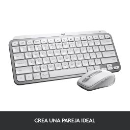 Logitech MX Keys Mini Teclado Inalámbrico Gris Pálido - Teclas Esféricas Cóncavas, Retroiluminación Inteligente, Bluetooth