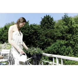 Elho Balconniere Green Basics Allin1 50 Jardinera Exterior Balcón Negra L 25.7 x W 47.3 x H 16.7 cm Plástico Reciclado Resistente Heladas