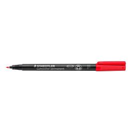 Staedtler Rotulador Permanente Lumocolor 318-2 F Rojo (Set de 10) (Set de 10)