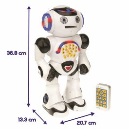Lexibook Powerman Robot Educativo Interactivo | Música, Baila, Acertijos, Lanza Discos | Sonido y Luz para Niños 4-7 Años