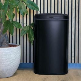 Kitchen Move LOGAN Cubo de Basura Automático de Cocina, 58 L, Acero Inoxidable Negro Mate, Rectangular, con Borde, 4 Pilas LR06 (No Incluidas) Kitchen Move LOGAN Cubo de Basura Automático de Cocina, 58 L, Acero Inoxidable Negro Mate, Rectangular, con Borde, 4 Pilas LR06 (No Incluidas)