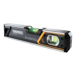 Toughbuilt Nivel magnético tubular burbuja iluminada LED 23cm, precisión fresado, imanes neodimio, referencia Tb-h2-l-m23-lh-m