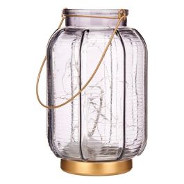 Giftdecor Farol LED Rayas Alto Antracita 14x22x14 cm (6 Unidades)