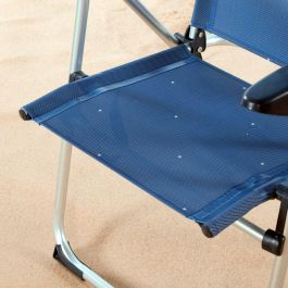 Silla de Playa Aktive Azul marino 47 x 108 x 59 cm (2 Unidades)