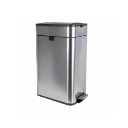 Maul Papelera de acero inoxidable con tapa mariposa, 40 litros, diseño estrecho y silencioso Precio: 125.8158. SKU: B146GB5Y4P