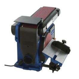 Scheppach BTS800 Lijadora de banda y disco Ø 150 mm 370 W Motor Inducción Silencioso con Mesa Inclinable 45°