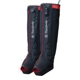 THERABODY JB0004130-3A1L RecoveryAir JetBoots Pro Plus Long - Botas de compresión LED y vibración para recuperación muscular