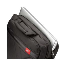 CaseLogic DLC117 Bolsa Bandolera para Portátil de 17.3", Nylon Negro, con Compartimento para Tableta iPad y Cualquier Marca, 800g