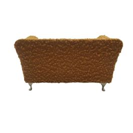 Caja-Joyero Versa Mostaza Poliéster Metal Espejo Madera MDF 9,5 X 12,5 X 23,5 CM Sofá