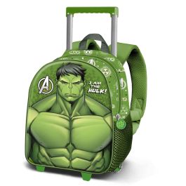 Mochila 3D con Ruedas Pequeña Rage Marvel Hulk Verde Precio: 31.89000012. SKU: B14T95BC2V