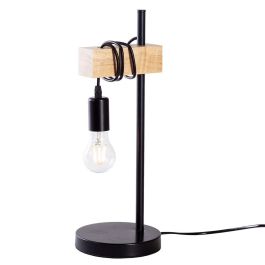 Lámpara de Mesa Adriana de Metal y Madera con Casquillo E27 para Iluminación y Decoración de Salón, Dormitorio, Comedor SKD-T6000