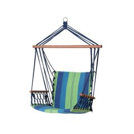 Silla Hamaca Textil Con Barra 200x100 cm Multicolor Azul - Ideal para Jardín Precio: 18.79000046. SKU: S1124666